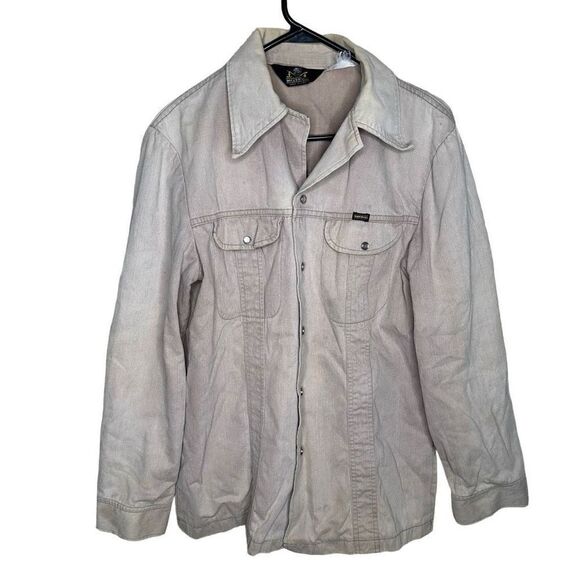 VTG Maverick Corduroy Pear Snap Full Button Up V-neck Shirt Size M - Picture 1 of 5